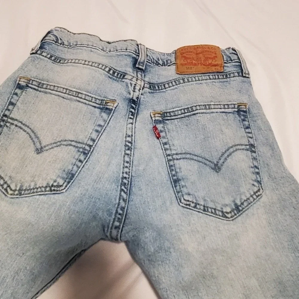 Levis Light Wash Paint Splatter Denim Jeans 512  Mens W29 L32